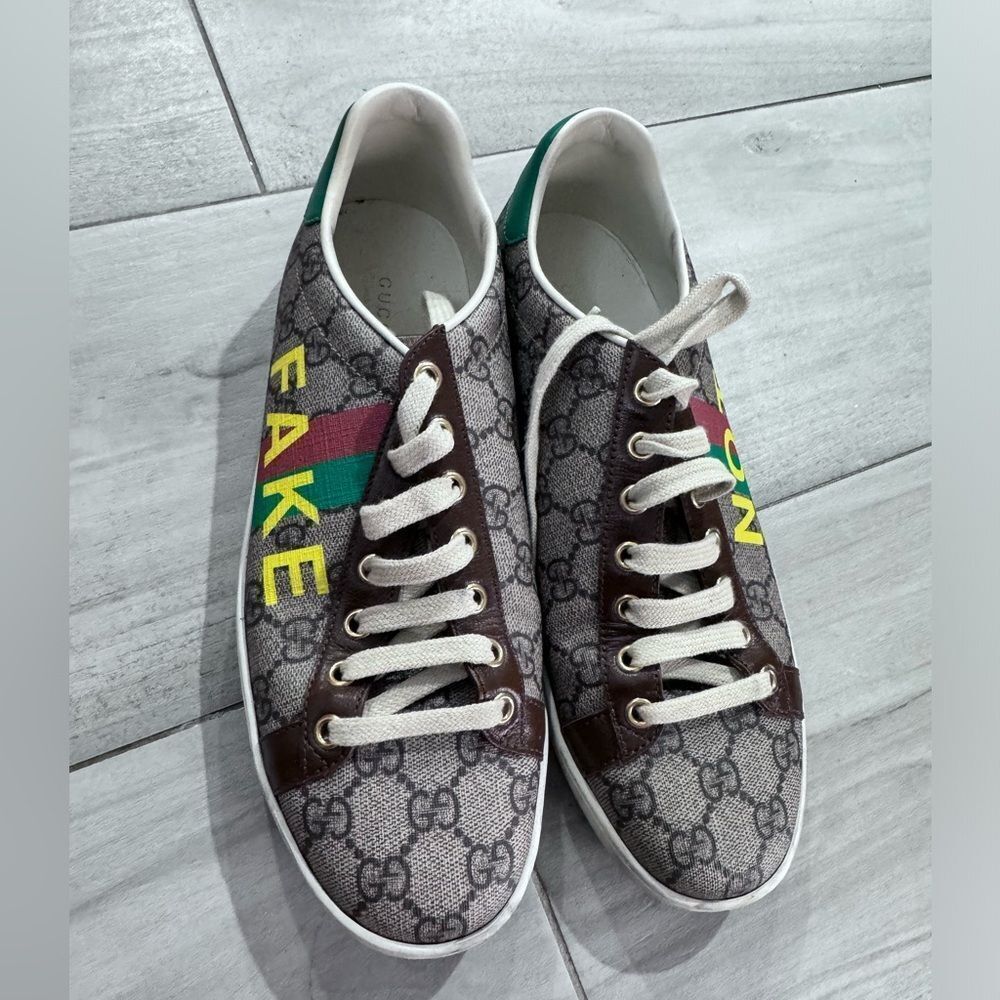 Gucci GG Supreme Ace Sneakers Women Size 39 - Picture 4 of 6